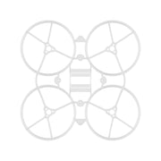 Air75 II Brushless Whoop Frame transparent white top view