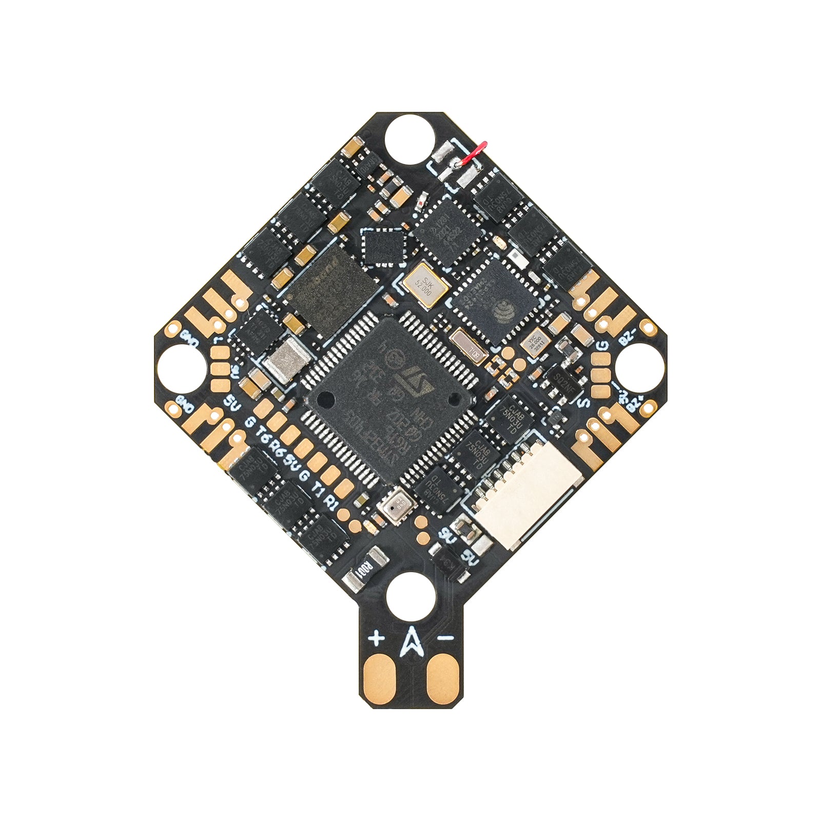 Betafpv flight controller manufacturer image showing controls ports and mounting