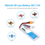 350mAh 2S 35C Lipo Battery (2PCS)